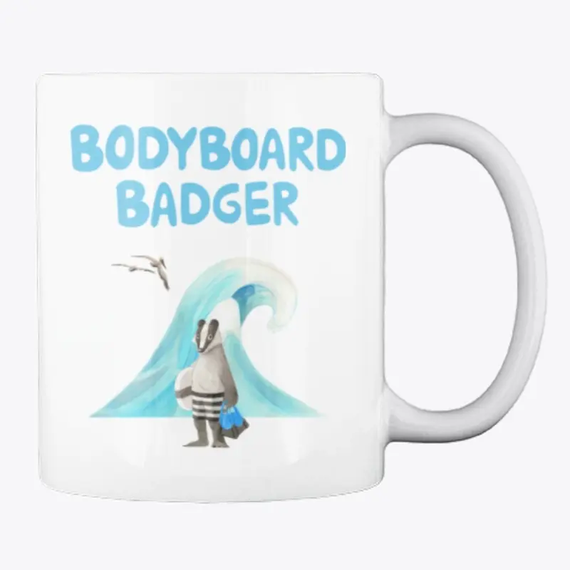 Bodyboard Badger Mug